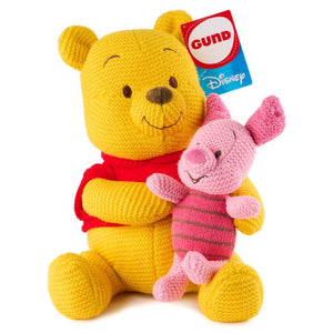 Disney Gund Knit Plush Winnie the Pooh & Piglet