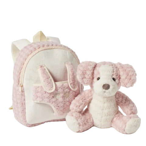 Jiggle & Giggle Plush Pink Puppy Dog Take Me Home Backpack