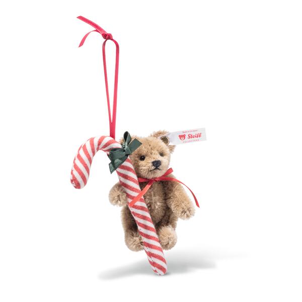 Pre-Order Steiff Teddy Bear with Candy Cane Christmas Ornament