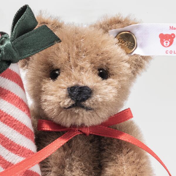 Pre-Order Steiff Teddy Bear with Candy Cane Christmas Ornament