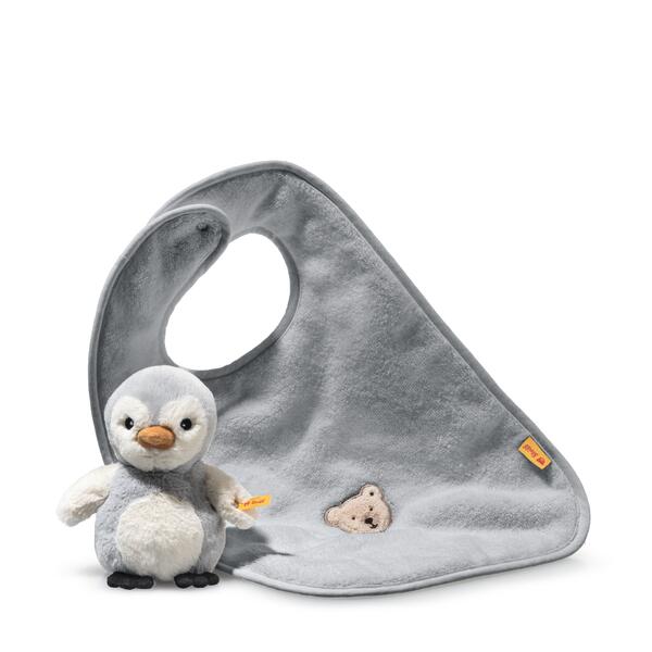 Steiff Lilo Penguine Rattle Bib Baby Gift Set