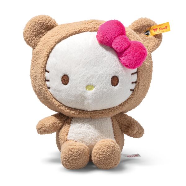 Steiff Hello Kitty 20cm Beige Soft & Cuddly Friends Children's Plush Toy Teddy Bear