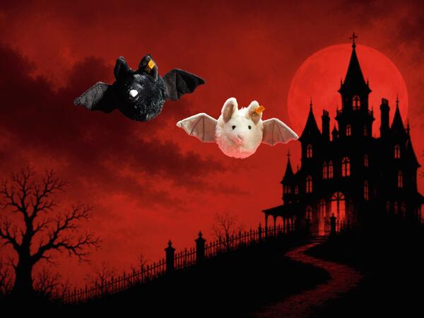 Steiff Halloween Pendant Boris 2026 Black Bat Plush Key / Bag Charm