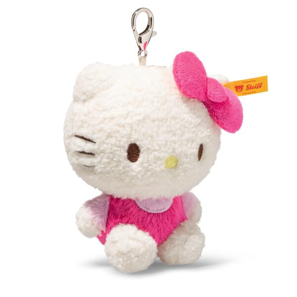 Steiff Hello Kitty White / Pink Keyring Bag Charm Pendant