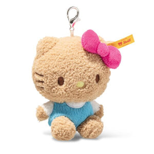 Steiff Hello Kitty Beige / Blue Keyring Bag Charm Pendant