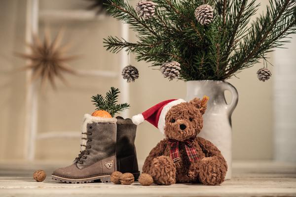 Jimmy Steiff Christmas Bear Soft & Cuddly Friends Children's Teddy Bear