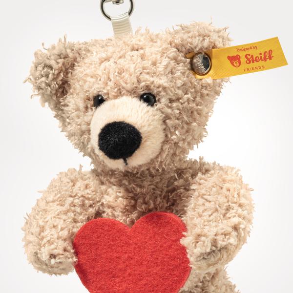 Fynn Beige Keyring Bag Charm Miniature Teddy Bear Love