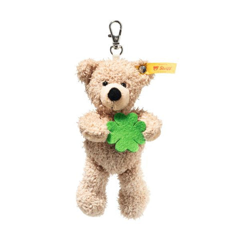 Fynn Beige Keyring Bag Good Luck Teddy Bear Charm