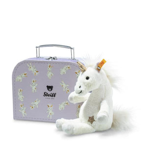 Steiff Unica Dangling Small Plush Unicorn in Suitcase