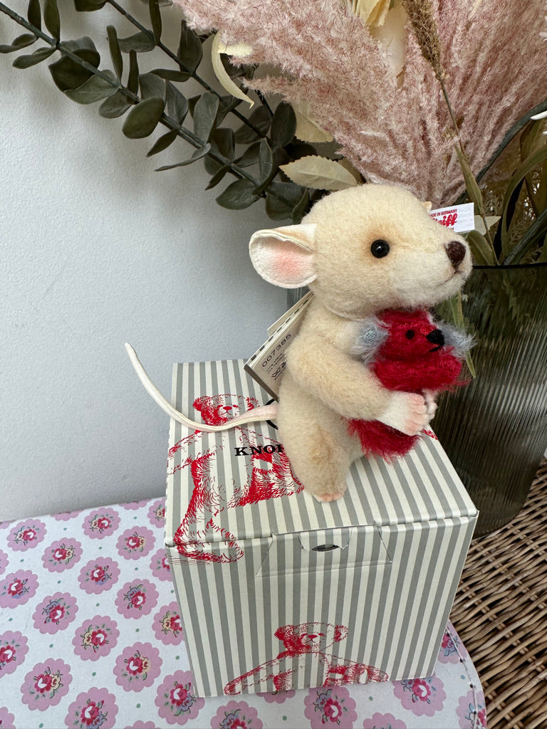 Lina Mouse with Miniature Harlekin Teddy Bear No 157