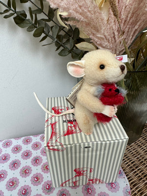 Lina Mouse with Miniature Harlekin Teddy Bear No 157