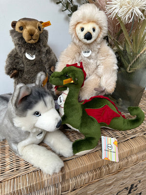 Bernie Husky Steiff Large 33cm Soft & Cuddly Children's Toy Puppy Dog