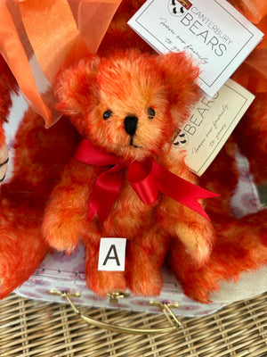 Fiery Peter Fully Jointed Miniature Mohair Handmade Collectable Teddy Bear