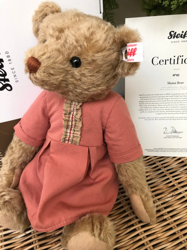 Mama Teddy Bear 30cm Mohair Steiff Bear Family Collection No 81