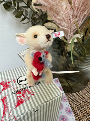 Lina Mouse with Miniature Harlekin Teddy Bear No 157