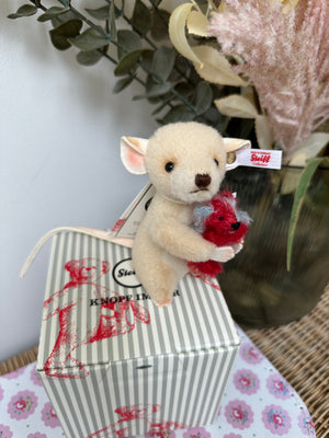 Lina Mouse with Miniature Harlekin Teddy Bear No 158