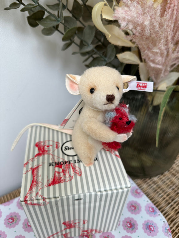 Lina Mouse with Miniature Harlekin Teddy Bear No 158