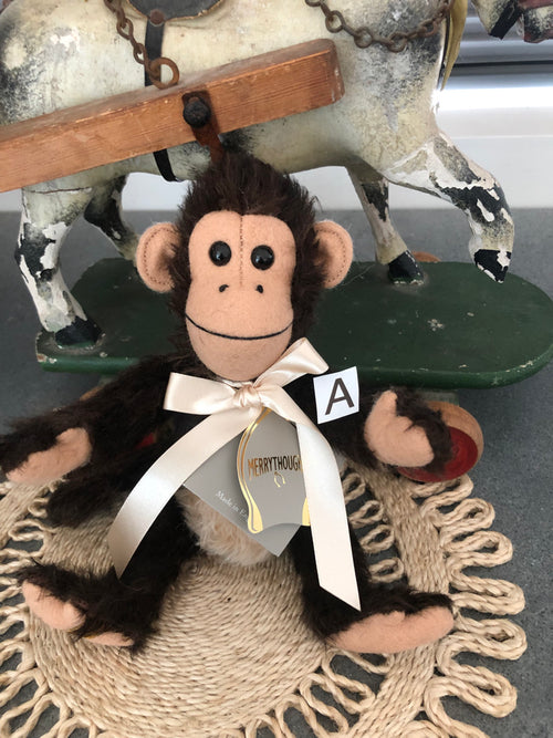 Milo Monkey Merrythought Mohair Bear Handmade in the UK