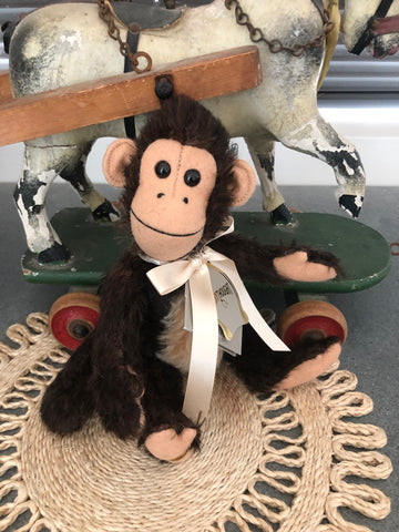 Milo Monkey Merrythought Mohair Bear Handmade in the UK