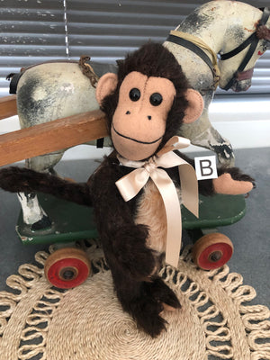 Milo Monkey Merrythought Mohair Bear Handmade in the UK
