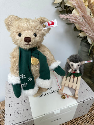 541 Teddys for Tomorrow Steiff Teddy Bear with Hedgehog Pair