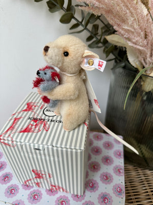 Lina Mouse with Miniature Harlekin Teddy Bear No 157