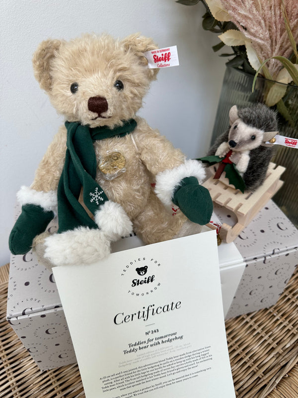 Teddys for Tomorrow Steiff Teddy Bear with Hedgehog Pair No 243