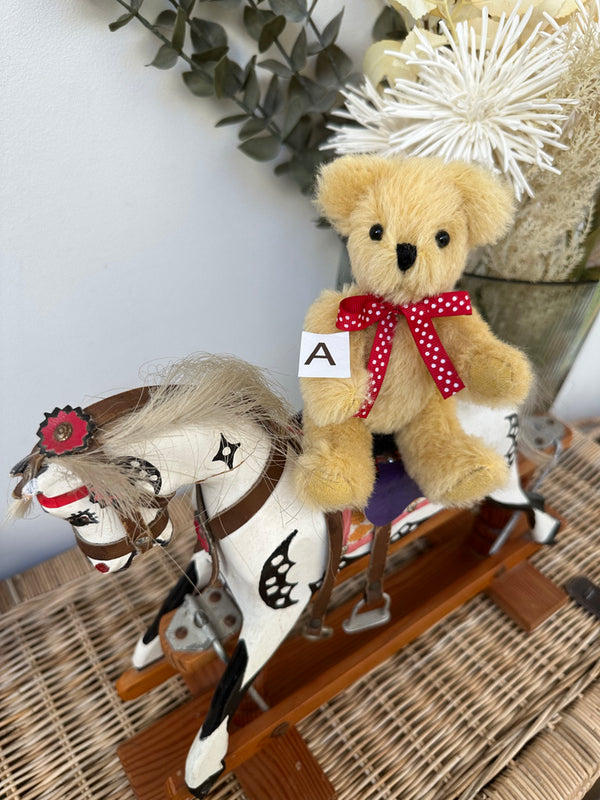 Peter Fully Jointed Miniature Pale Gold Mohair Handmade Collectable Teddy Bear