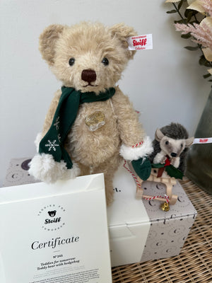 Teddys for Tomorrow Steiff Teddy Bear with Hedgehog Pair No 243