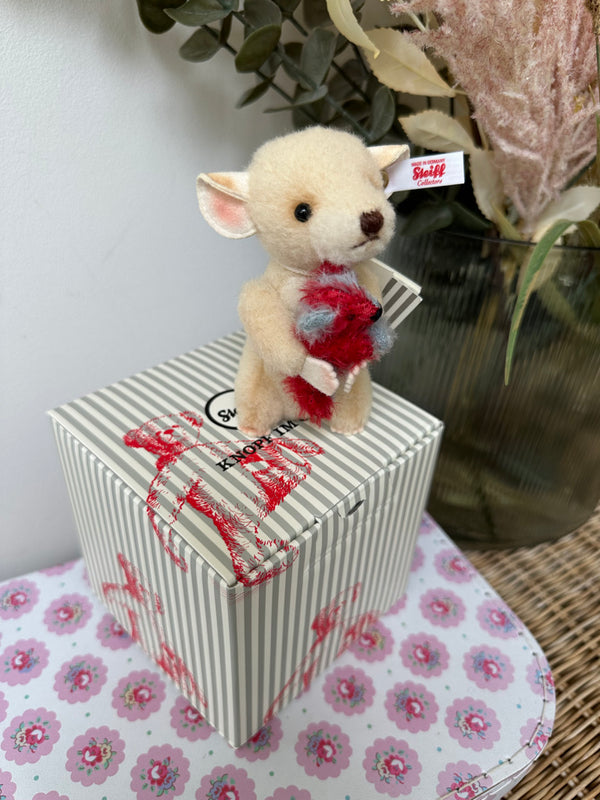 Lina Mouse with Miniature Harlekin Teddy Bear No 158