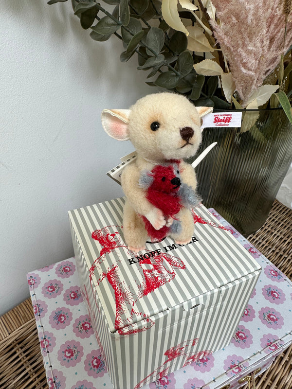 Lina Mouse with Miniature Harlekin Teddy Bear No 157