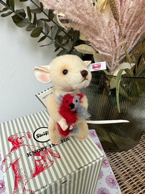 Lina Mouse with Miniature Harlekin Teddy Bear No 157