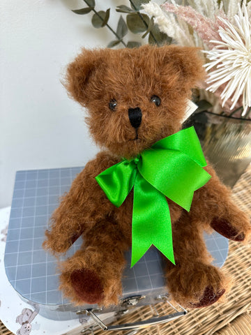 Hamish Junior 28cm Chocolate Mohair Handmade Traditional Teddy Bear