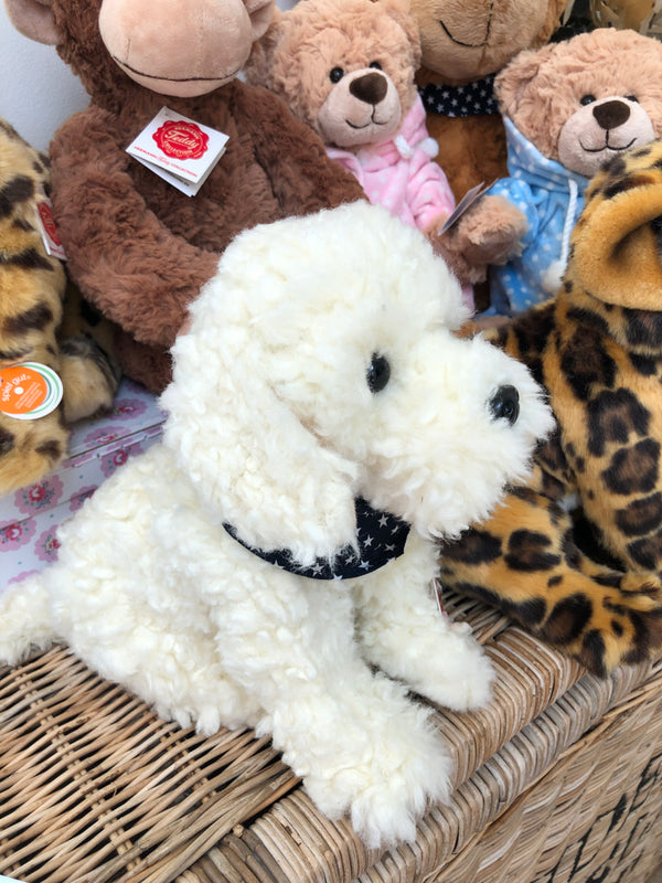 Labradoodle sitting 28cm Hermann Plush Puppy Dog