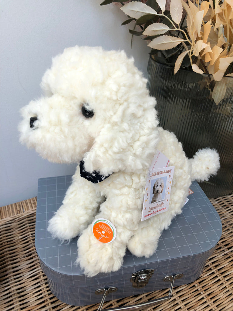 Labradoodle sitting 28cm Hermann Plush Puppy Dog