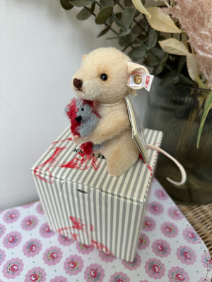 Lina Mouse with Miniature Harlekin Teddy Bear No 158