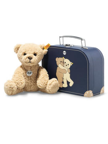 Ben Beige 21cm Steiff Plush Kids Teddy Bear in Navy Teddy Bear Suitcase
