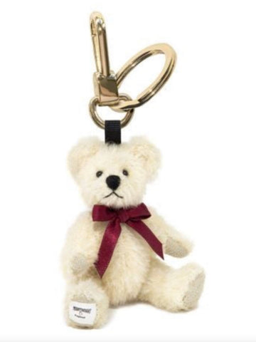 Mohair Blond  Miniature Teddy Bear Bag Charm Key Ring