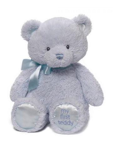Blue My First Plush Gund Large 38cm Baby Teddy Bear