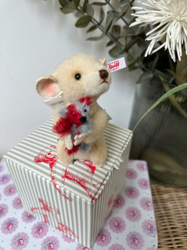 Lina Mouse with Miniature Harlekin Teddy Bear No 156