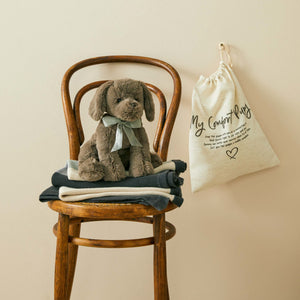 Sammy My Comfort Grey Brown Plush Puppy Dog Jiggle & Giggle