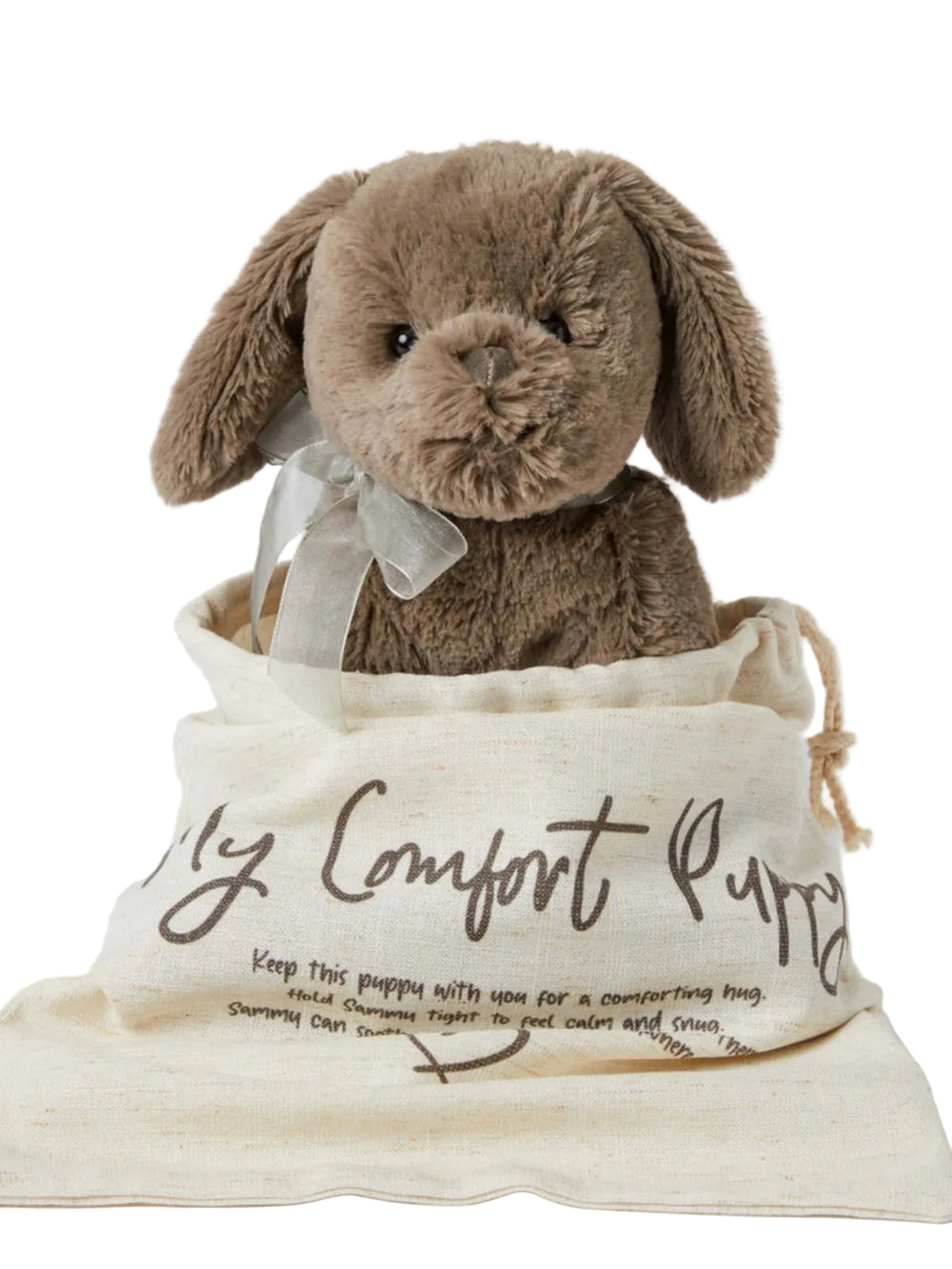 Sammy My Comfort Grey Brown Plush Puppy Dog Jiggle & Giggle