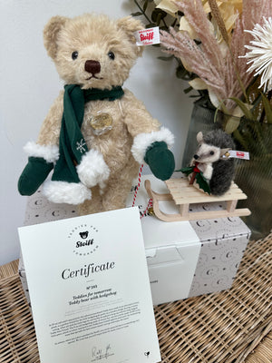 Teddys for Tomorrow Steiff Teddy Bear with Hedgehog Pair No 243