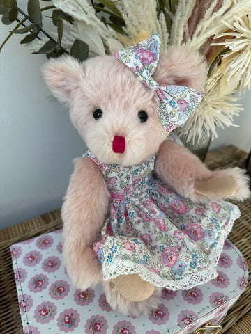 Sweet Pea Pale Pink Handmade Mohair Collectable Teddy Bear