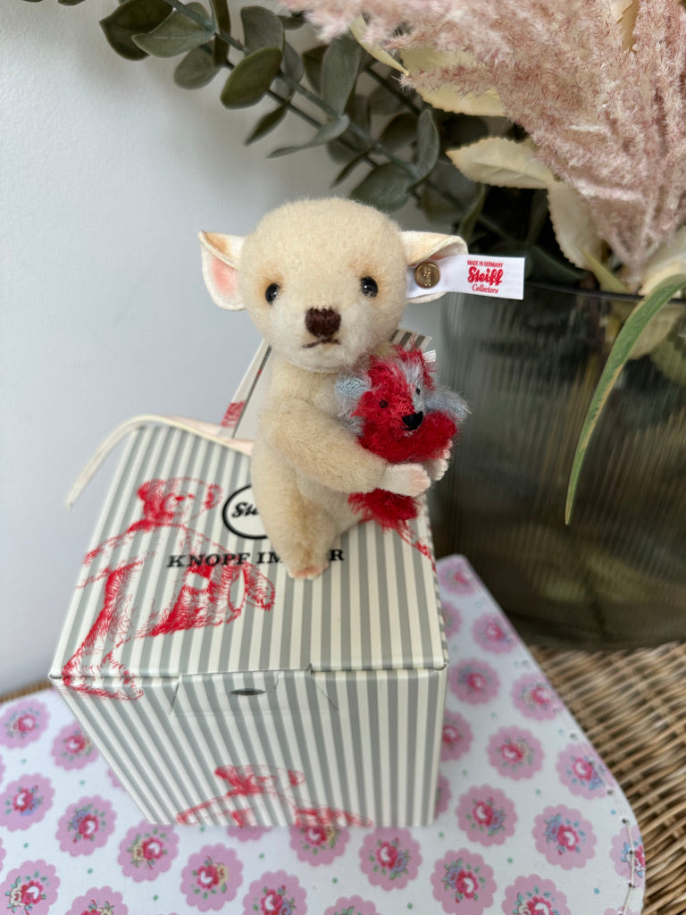 Lina Mouse with Miniature Harlekin Teddy Bear No 158