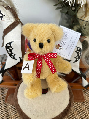 Peter Fully Jointed Miniature Pale Gold Mohair Handmade Collectable Teddy Bear