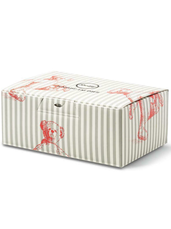 Grey & White Stripe Steiff Teddy Bear Gift Box - Small