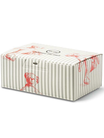 Grey & white Stripe Teddy Bear Gift Box