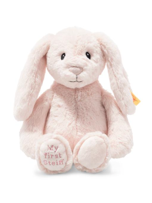 My First Steiff Pink Small 26cm Plush Hoppie Rabbit