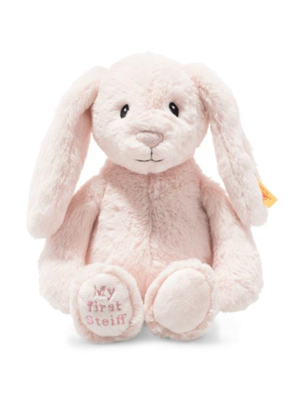 My First Steiff Pink Small 26cm Plush Hoppie Rabbit